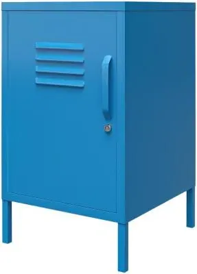 Nowata Cache Locker End Table - Blue