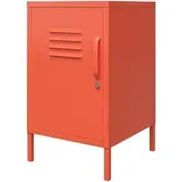 Nowata Cache Locker End Table - Orange