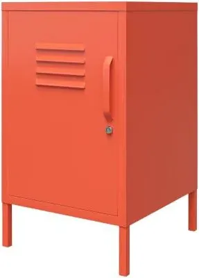 Nowata Cache Locker End Table - Orange