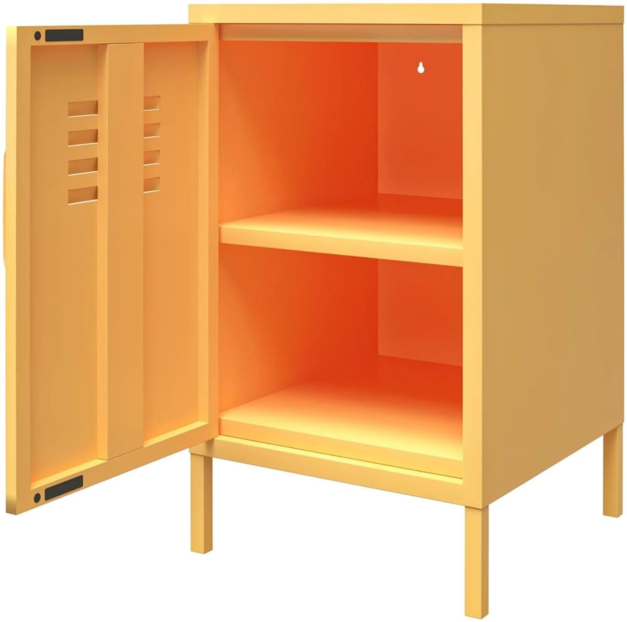 Nowata Cache Locker End Table - Yellow