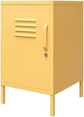 Nowata Cache Locker End Table - Yellow