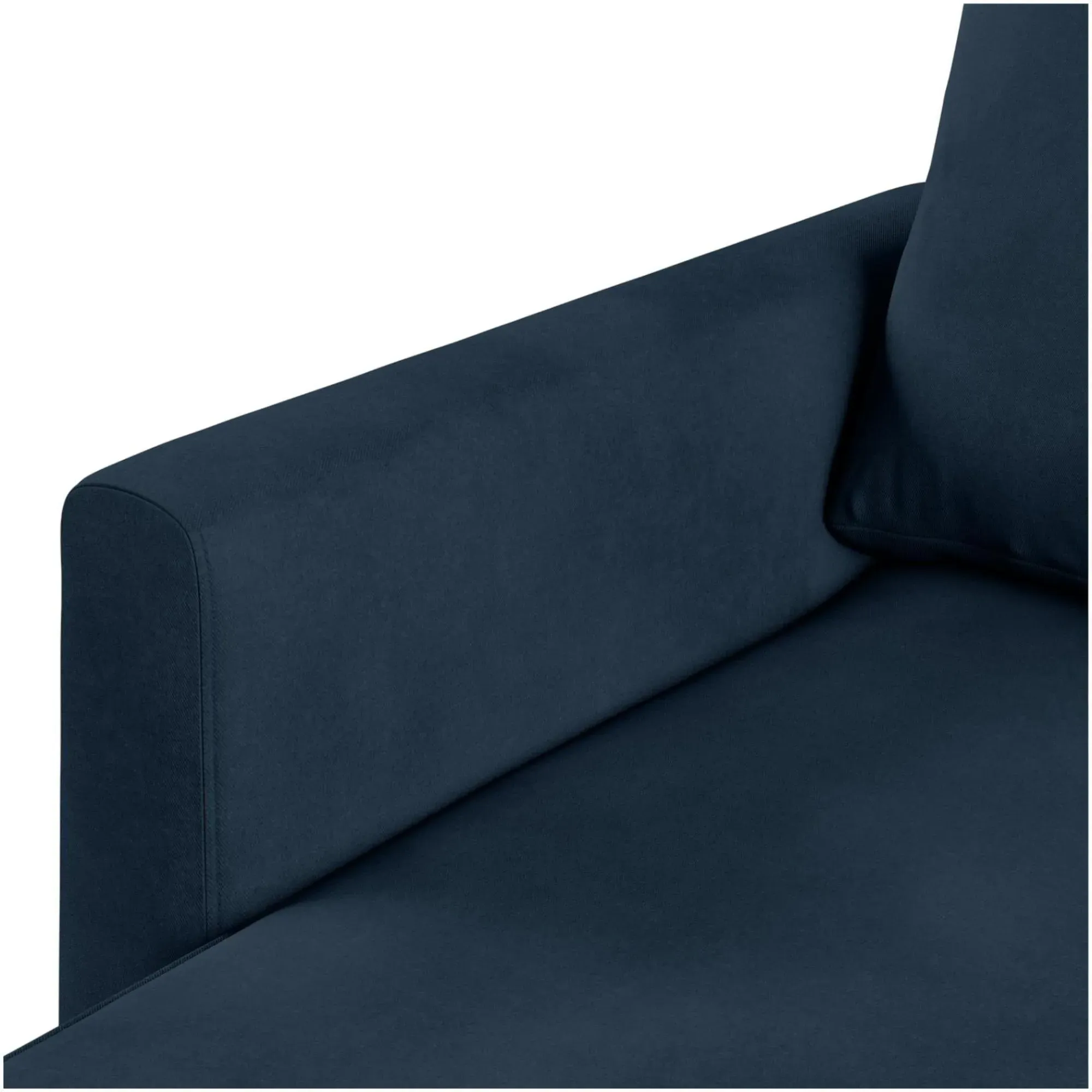 Nowata Chapman Sectional Sofa - Blue, Velvet