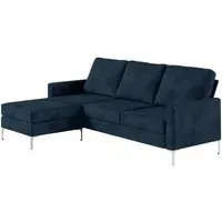 Nowata Chapman Sectional Sofa - Blue, Velvet