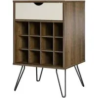 Nowata Contra Wine Rack Cabinet - Brown Oak