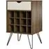 Nowata Contra Wine Rack Cabinet - Brown Oak