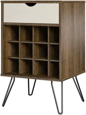 Nowata Contra Wine Rack Cabinet - Brown Oak image