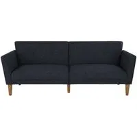 Nowata Futon Sofa Bed - Blue, Linen