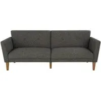 Nowata Futon Sofa Bed - Grey, Linen