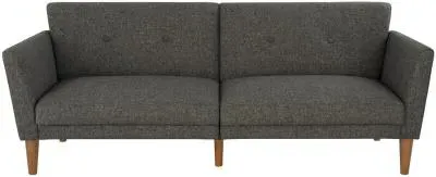Nowata Futon Sofa Bed - Grey, Linen