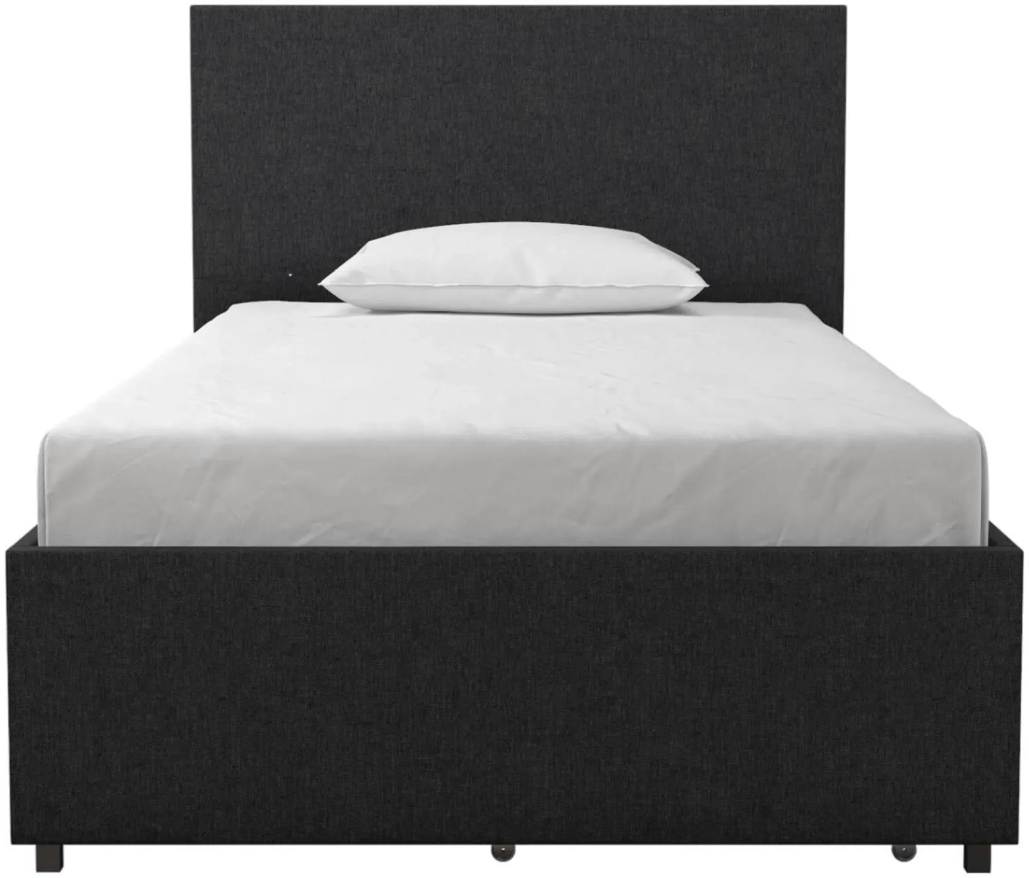 Nowata Kelly Single Bed with Storage - Dark Grey