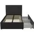 Nowata Kelly Single Bed with Storage - Dark Grey