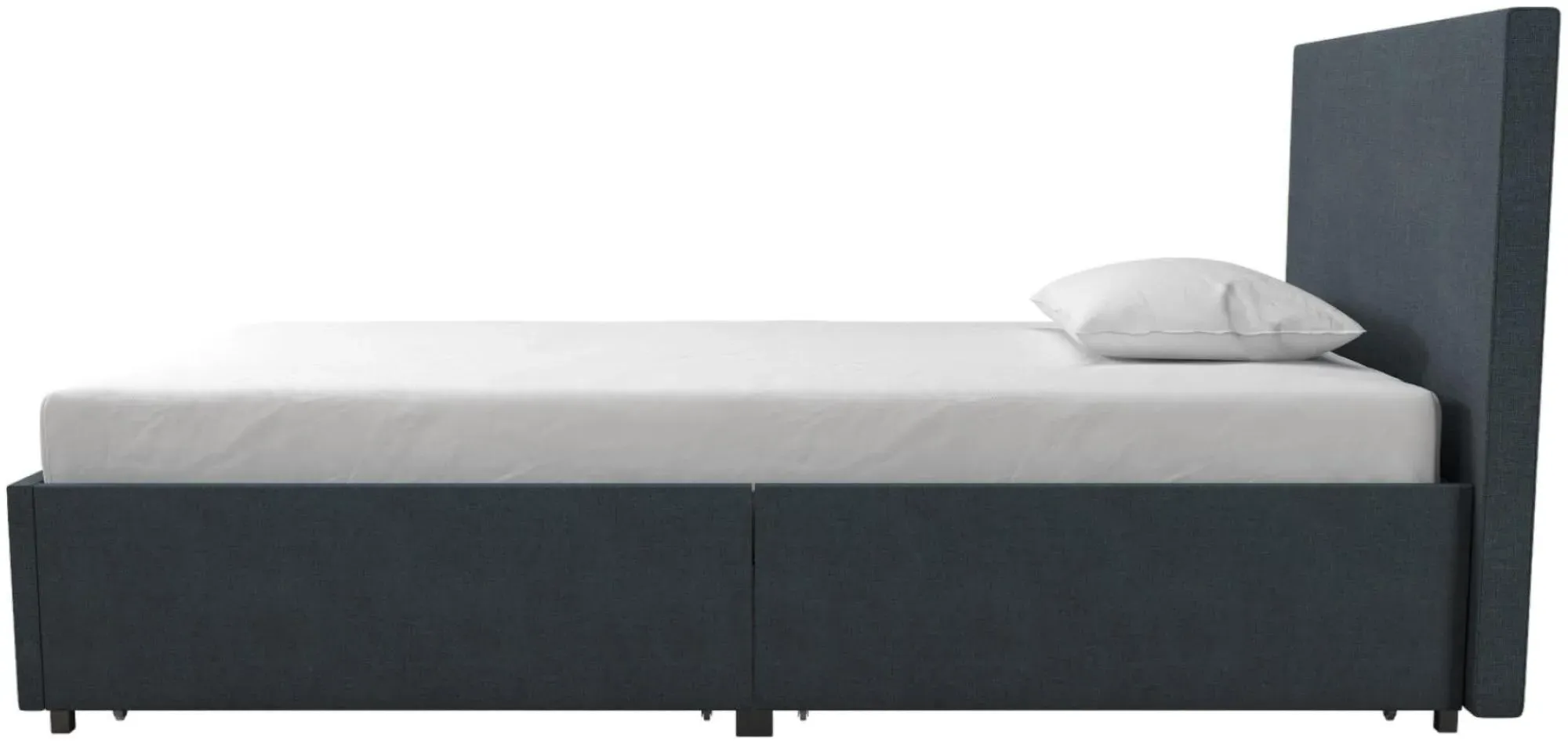 Nowata Kelly Single Bed with Storage - Navy