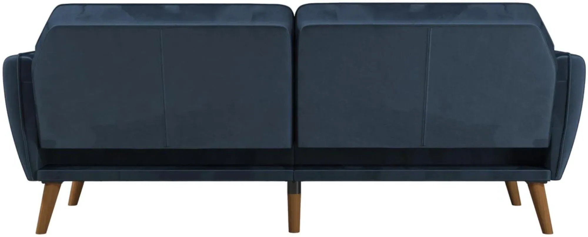 Nowata Tallulah Tufted Futon Sofa Bed - Blue, Velvet