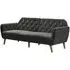 Nowata Tallulah Tufted Futon Sofa Bed - Grey, Velvet