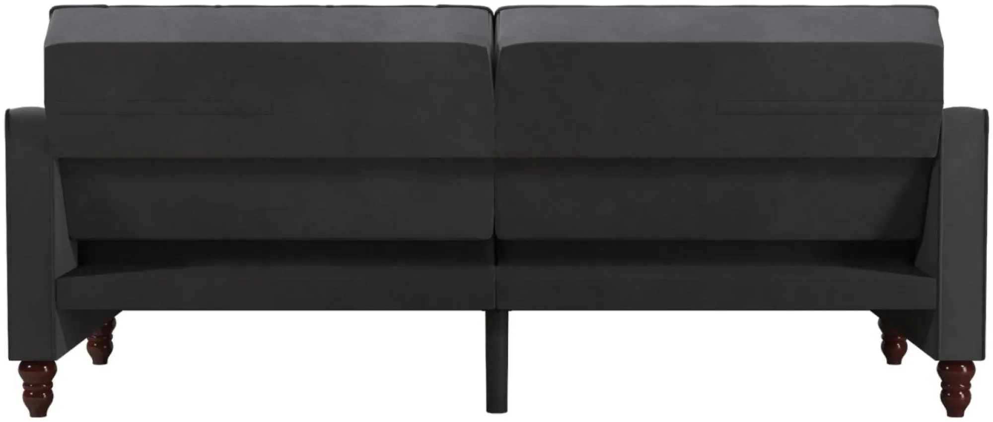 Nowata Tufted Futon Sofa Bed - Grey, Velvet