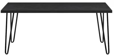 Obion Coffee Table with Hairpin Legs - Black Oak