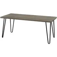 Obion Coffee Table with Hairpin Legs - Rustic Oak