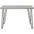 Obion Desk with Hairpin Legs - Grey Oak
