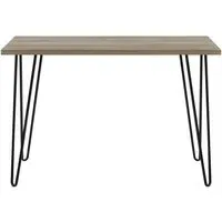 Obion Desk with Hairpin Legs - Rustic Oak