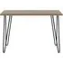 Obion Desk with Hairpin Legs - Rustic Oak