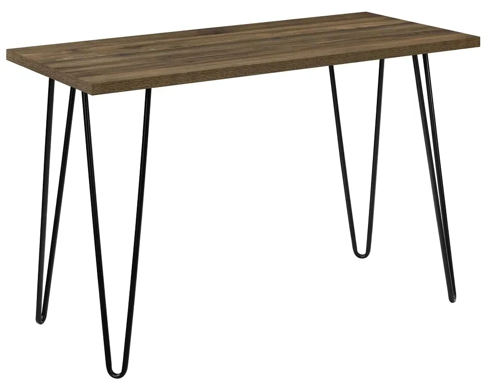 Obion Desk with Hairpin Legs - Walnut