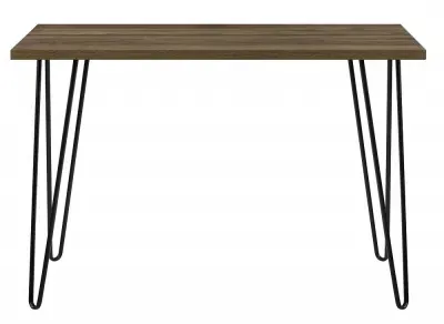 Obion Desk with Hairpin Legs - Walnut