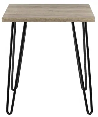 Obion End Table with Hairpin Legs - Rustic Oak image
