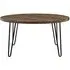 Obion Round Coffee Table with Hairpin Legs - Walnut