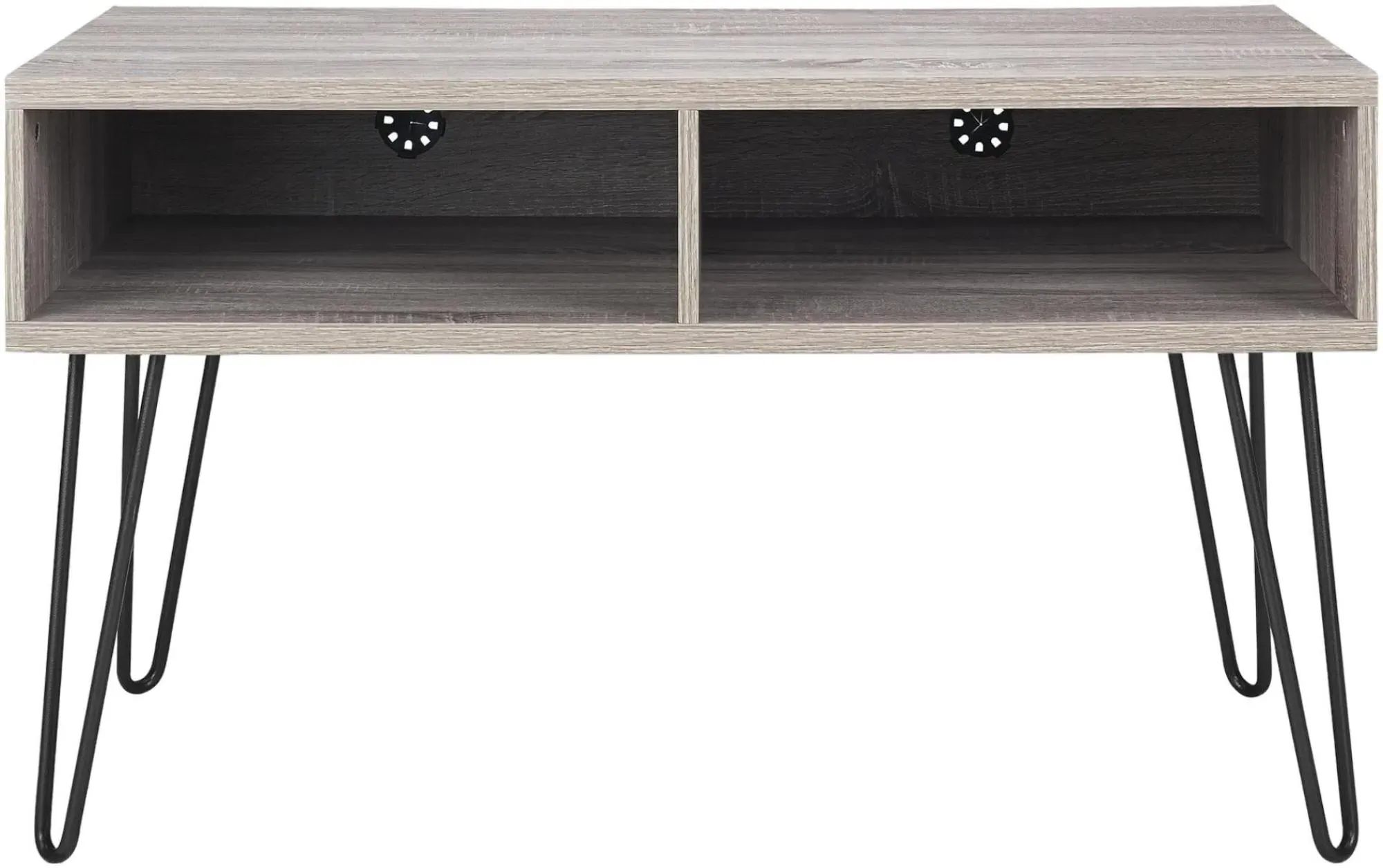 Obion TV Stand with Hairpin Legs - Grey Oak