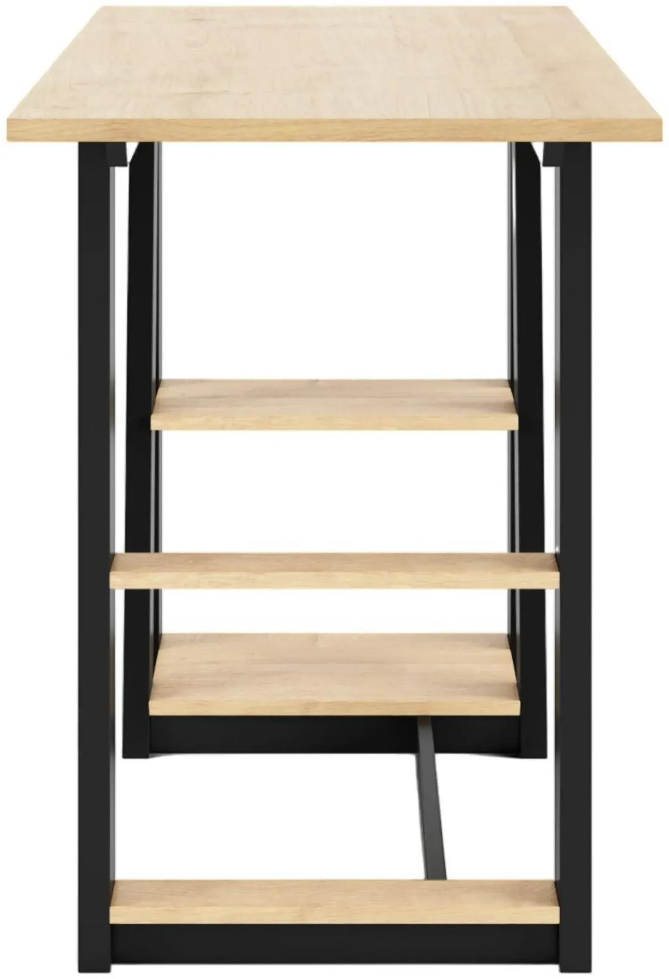 Pepin Compact Study Desk - Oak, Black