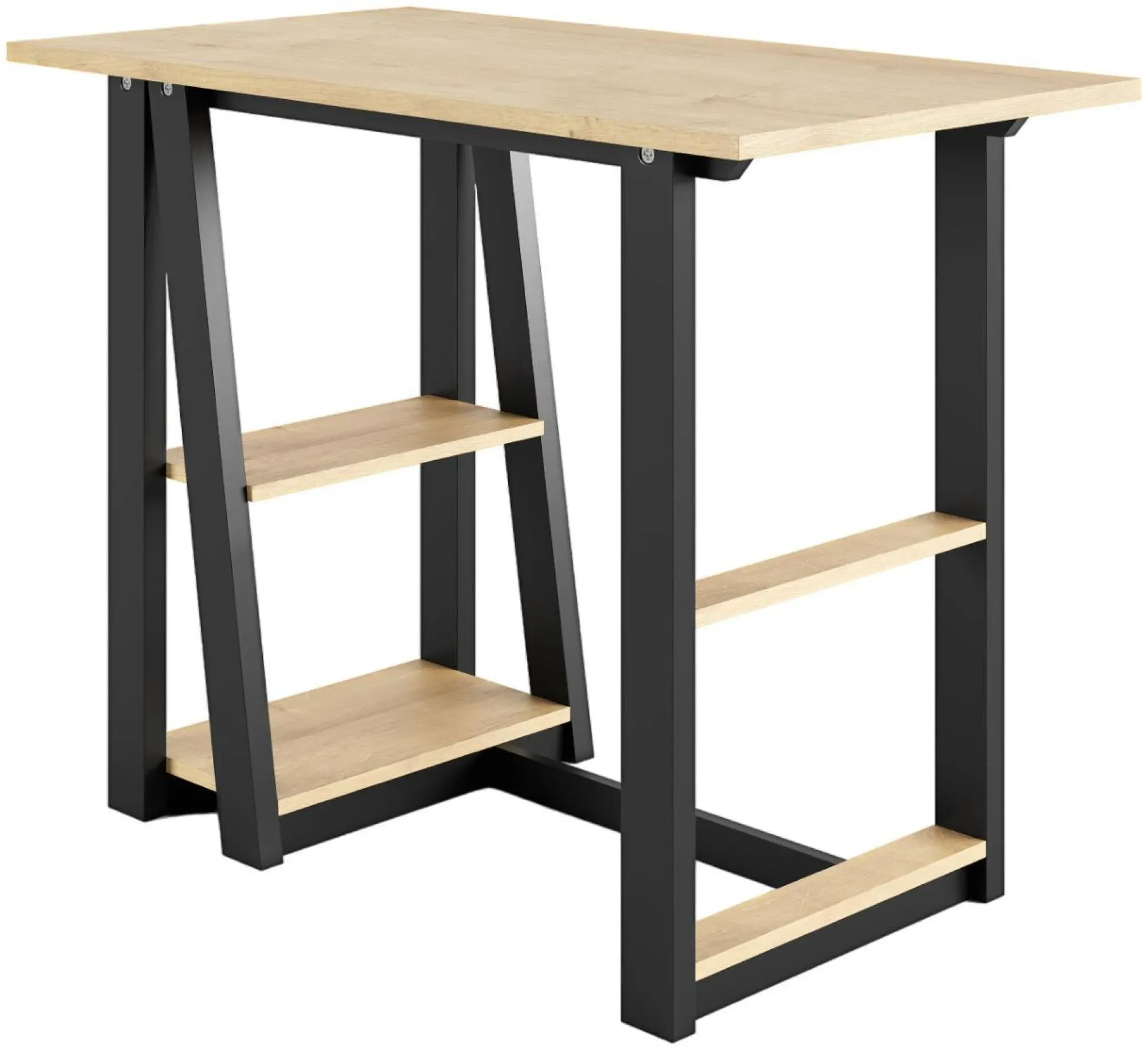 Pepin Compact Study Desk - Oak, Black