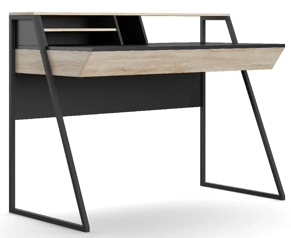 Salem Home Office Desk - Oak, Black