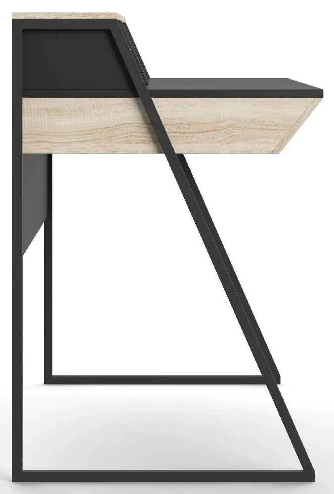 Salem Home Office Desk - Oak, Black