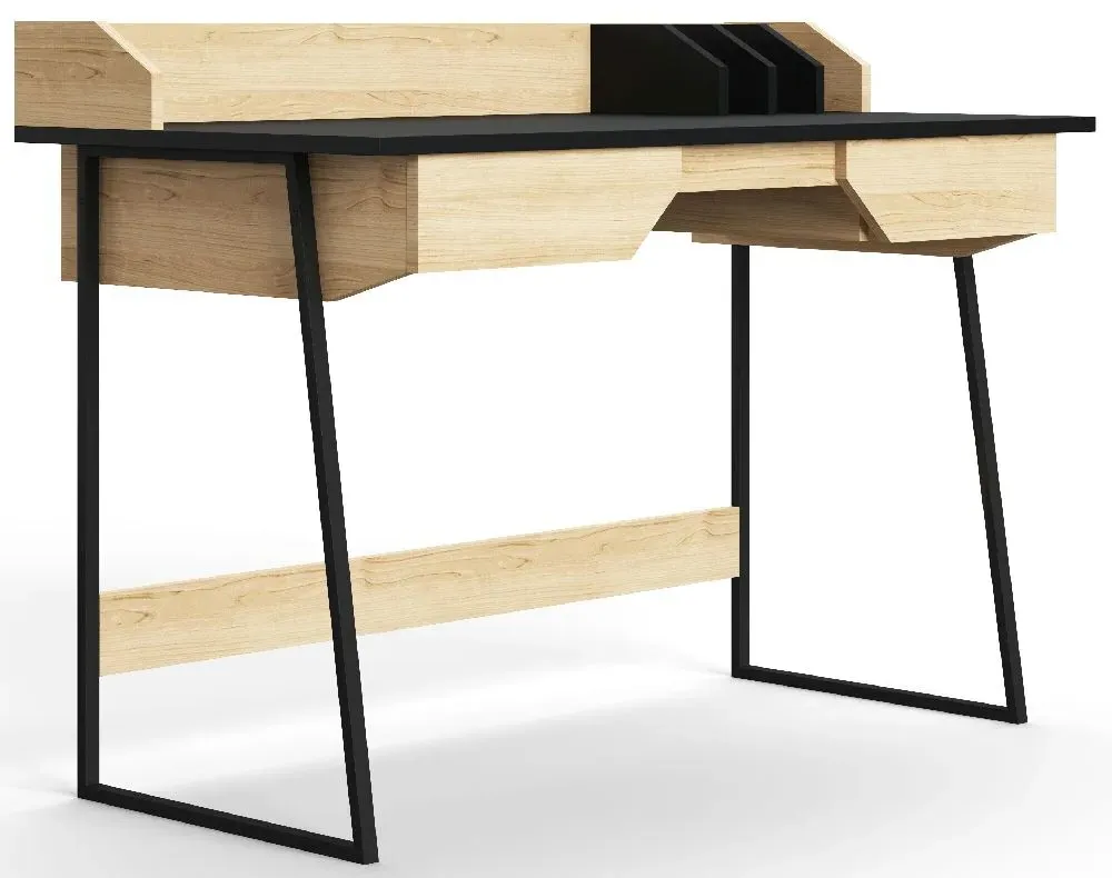 Salford Home Office Desk - Black, Oak