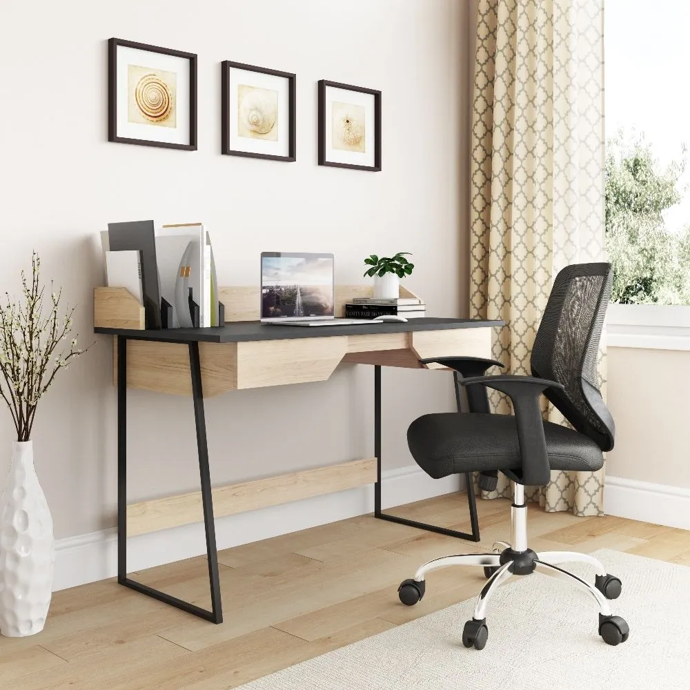 Salford Home Office Desk - Black, Oak