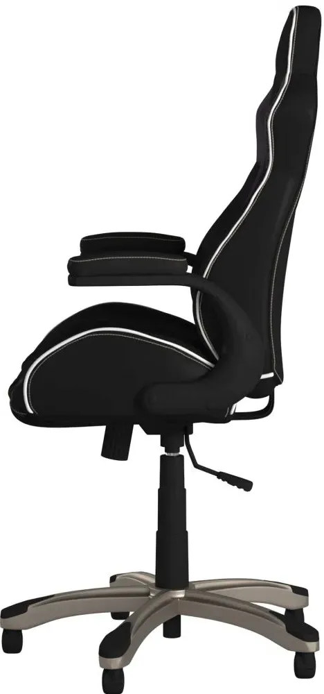 Sevier Office Chair - Black, Faux Leather