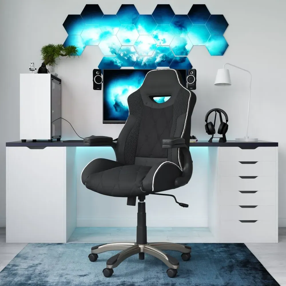 Sevier Office Chair - Black, Faux Leather