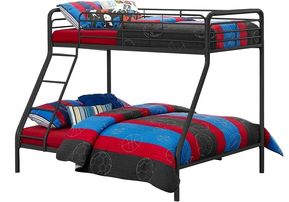 Soto Single over Double Bunk Bed - Black, Metal