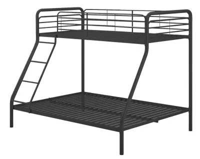 Soto Single over Double Bunk Bed - Black, Metal image