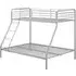 Soto Single over Double Bunk Bed - Silver Grey, Metal