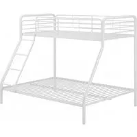 Soto Single over Double Bunk Bed - White, Metal
