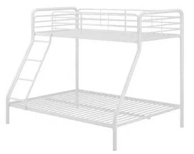 Soto Single over Double Bunk Bed - White, Metal