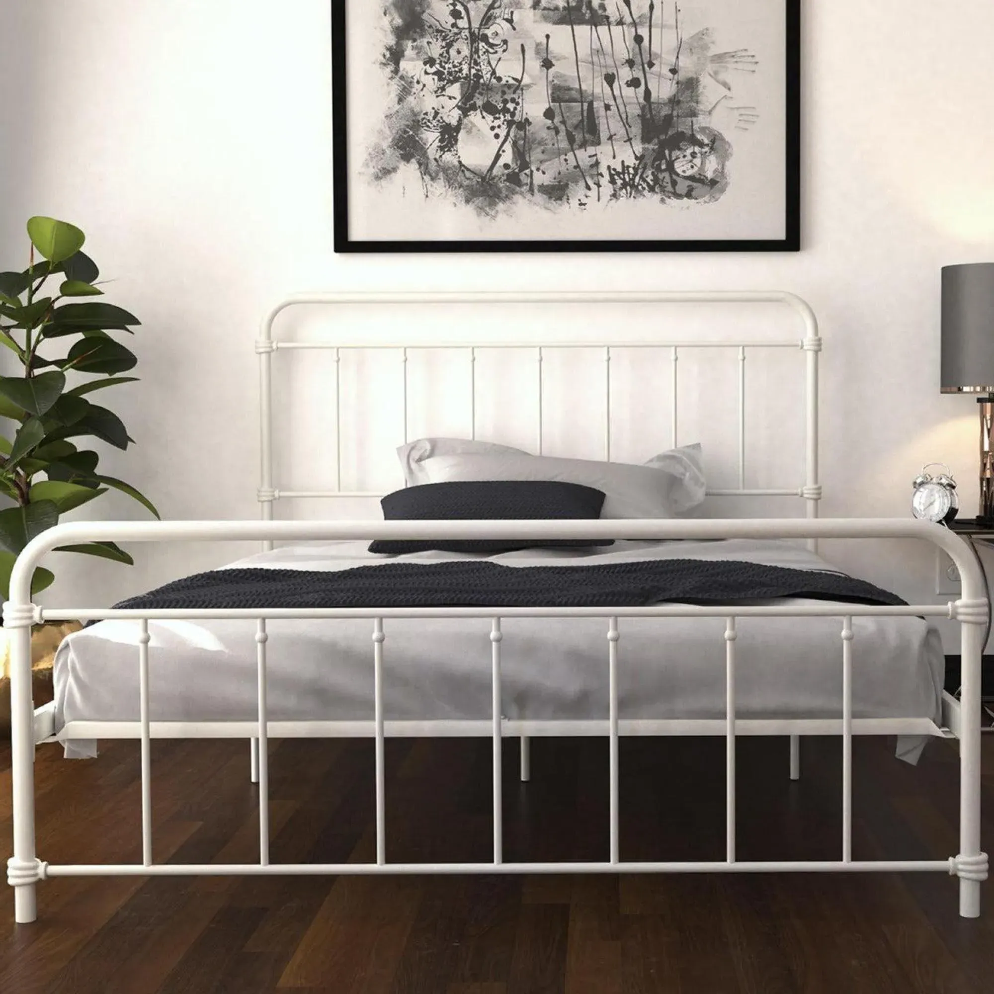 Wasco Metal Bed Frame - White