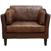 Adina Armchair - Brown, Leather