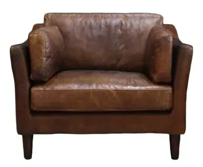 Adina Armchair - Brown, Leather image
