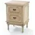 Alhambra 2 Drawer Bedside Cabinet - Rustic, Mahogany