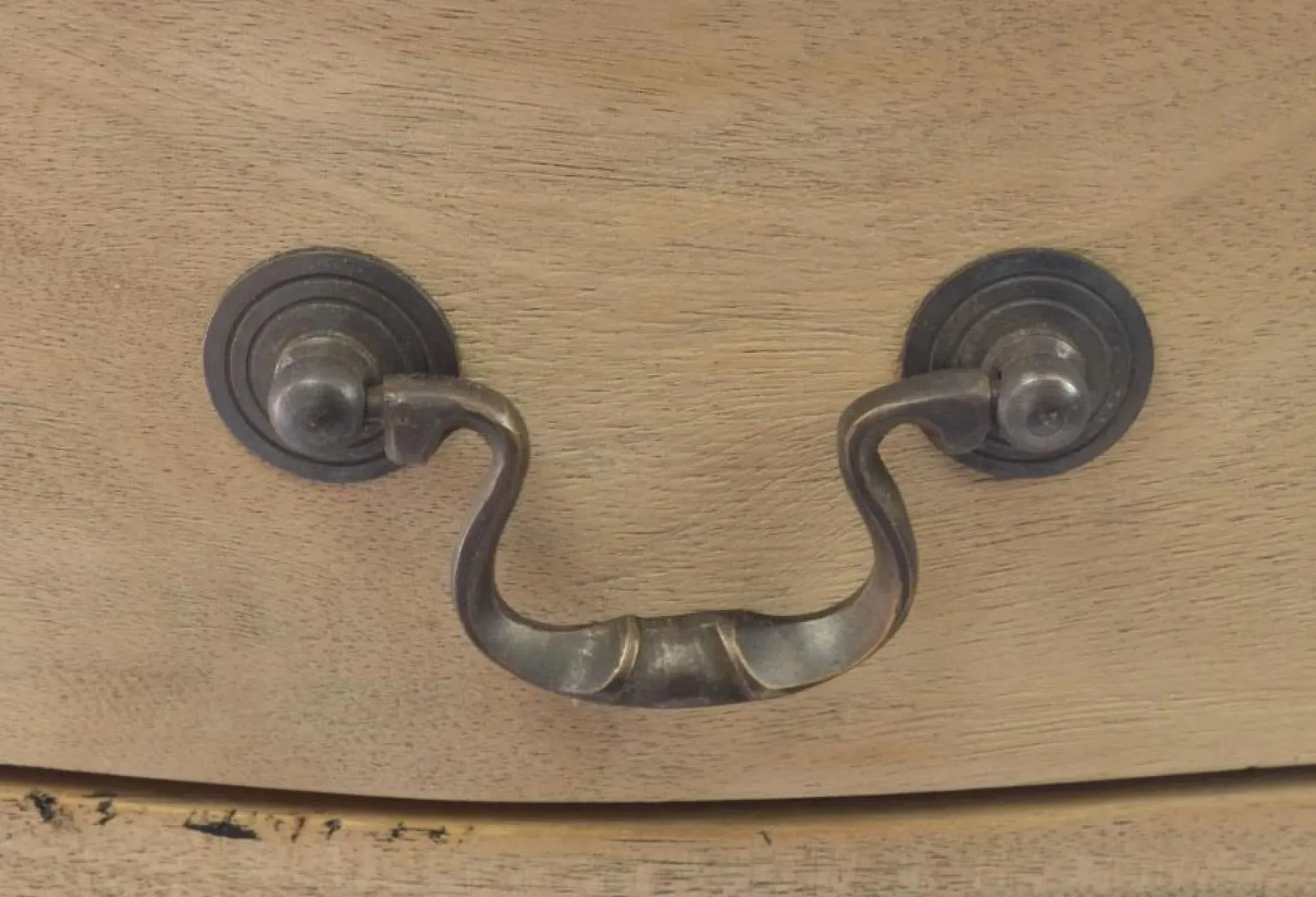 Alhambra 2 Drawer Side Table - Rustic, Mahogany