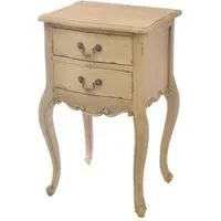Alhambra 2 Drawer Side Table - Rustic, Mahogany