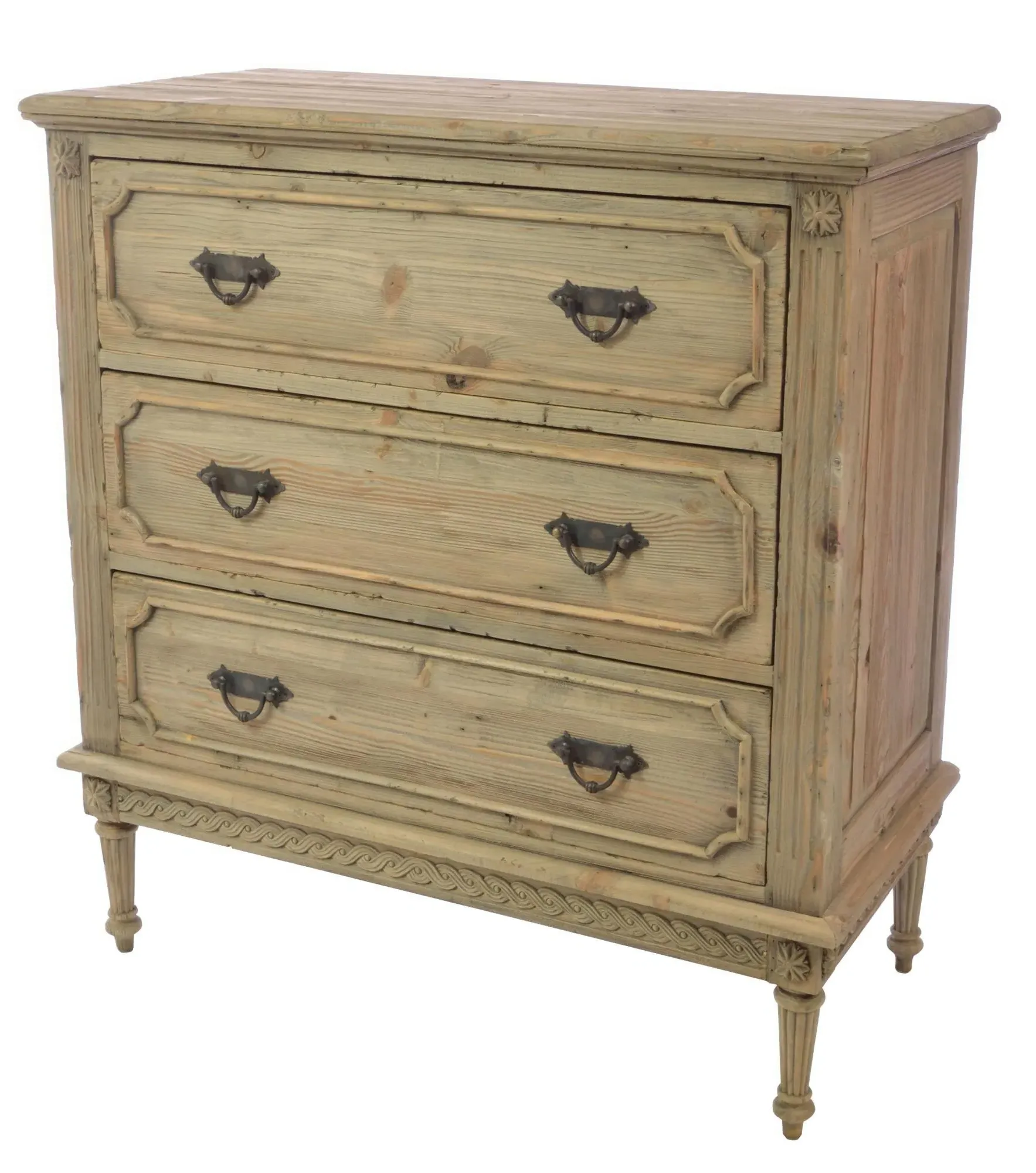 Alhambra 3 Drawer Chest - Rustic, Mahogany