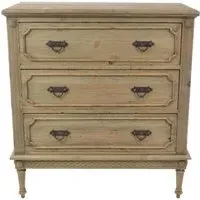 Alhambra 3 Drawer Chest - Rustic, Mahogany